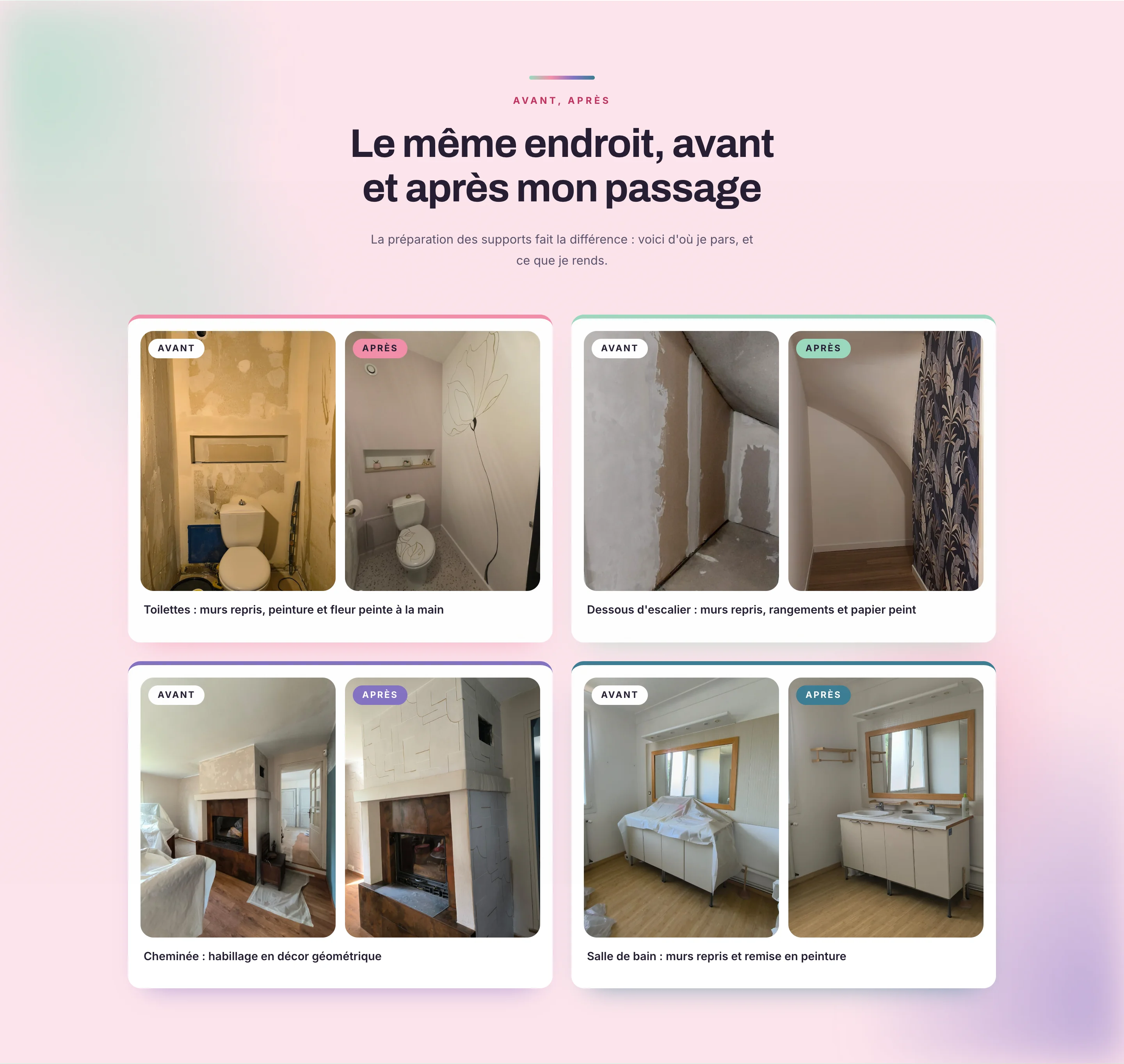 Curseur avant / après d'un chantier